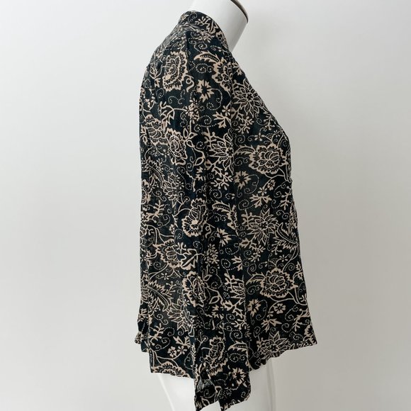 ISABEL MARANT ETOILE Blouse Black Beige Floral FR 38 Small S EUC - Picture 4 of 10